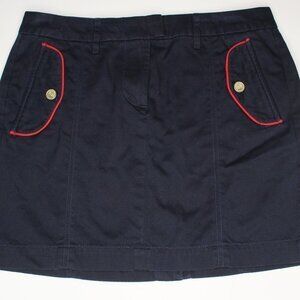 Tommy Hilfiger Navy A Line Prep Skirt w/ P…